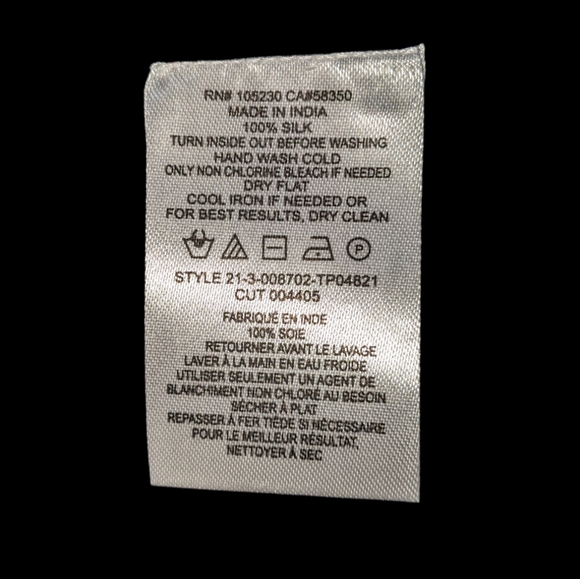 Joie Roselle Floral Print Tie Neck Silk Blouse In Caviar Multi XS NWT - Picture 8 of 8